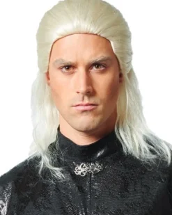 Costume Culture by Franco Ancient Prince Long Platinum Blonde Wig New