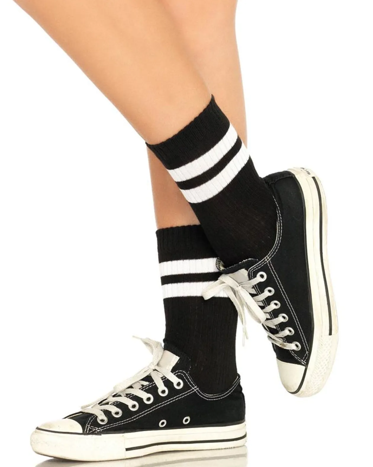 Leg Avenue Athletic Striped Ankle Socks Sale