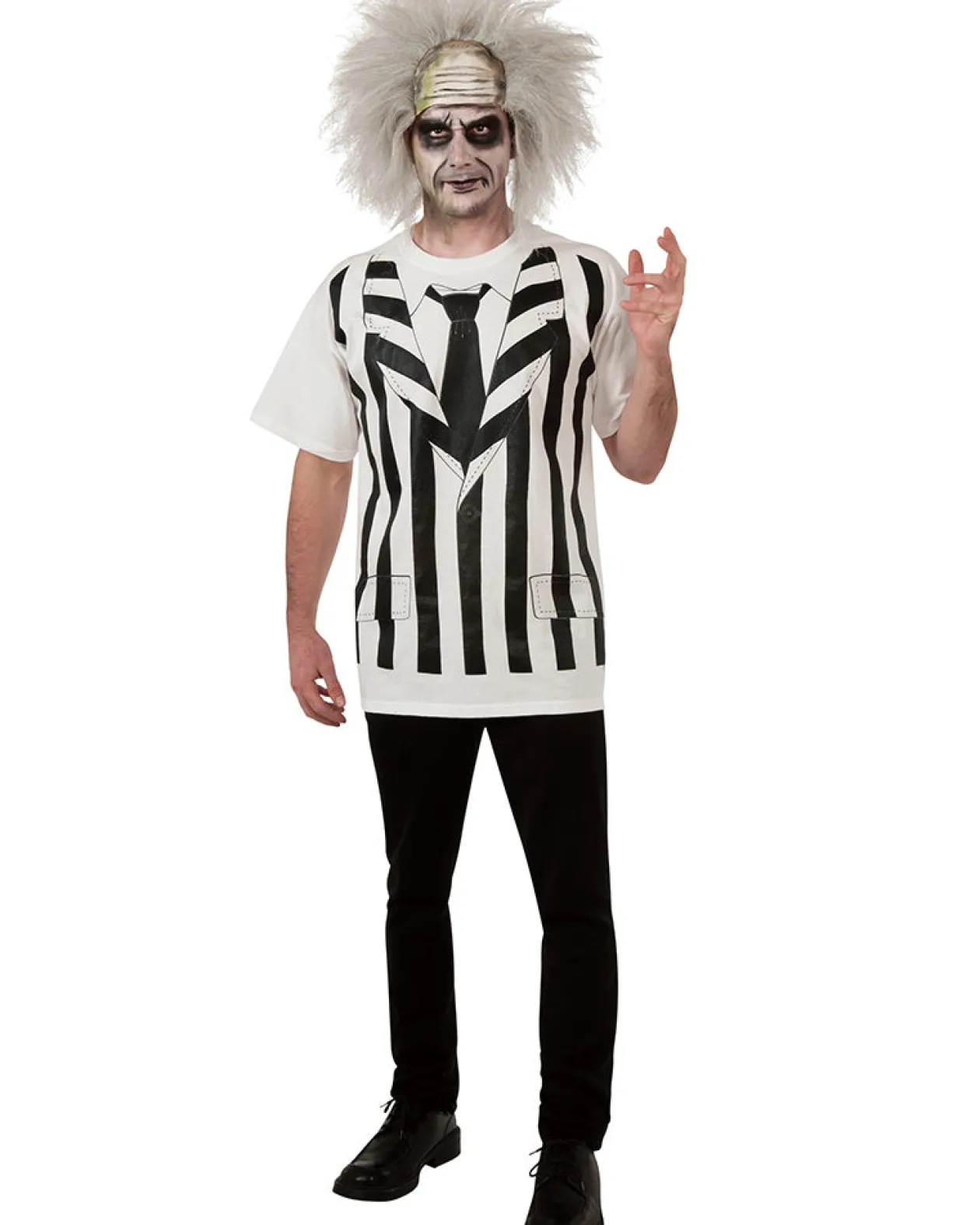 Rubies Beetlejuice Shirt And Wig Accessory Set Flash Sale