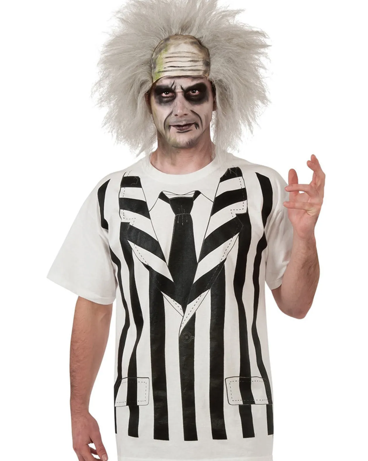 Rubies Beetlejuice Shirt And Wig Accessory Set Flash Sale