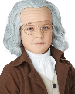 California Costumes Benjamin Franklin Kids Wig And Bald Cap Best Sale