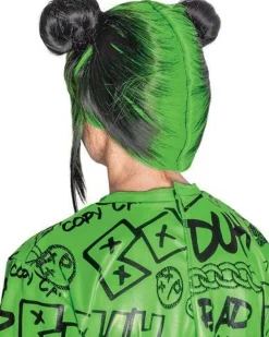 Disguise Billie Eilish Double Green Bun Child Wig Flash Sale