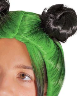 Disguise Billie Eilish Double Green Bun Child Wig Flash Sale