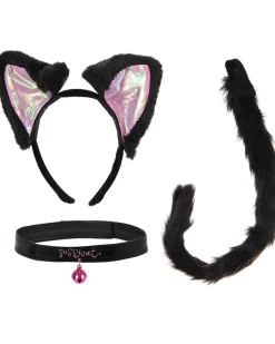 Elope Black And Pink Cat Ears Collar And Tail Set Cheap