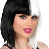 Allaura Wigs and Hair Black And White Bob Wig Outlet