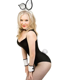 Tomfoolery Black And White Ears Collar Tail And Cuffs Play Bunny Set Cheap