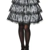 Rubies Black And White Striped Ruffle Skirt Cheap
