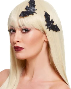 Smiffys Black Bat Hair Clips Pack Of 2 Sale
