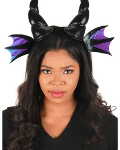 Elope Black Dragon Horns Plush Headband Cheap