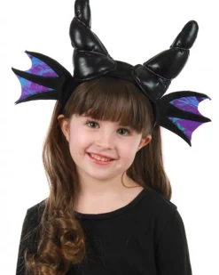 Elope Black Dragon Horns Plush Headband Cheap