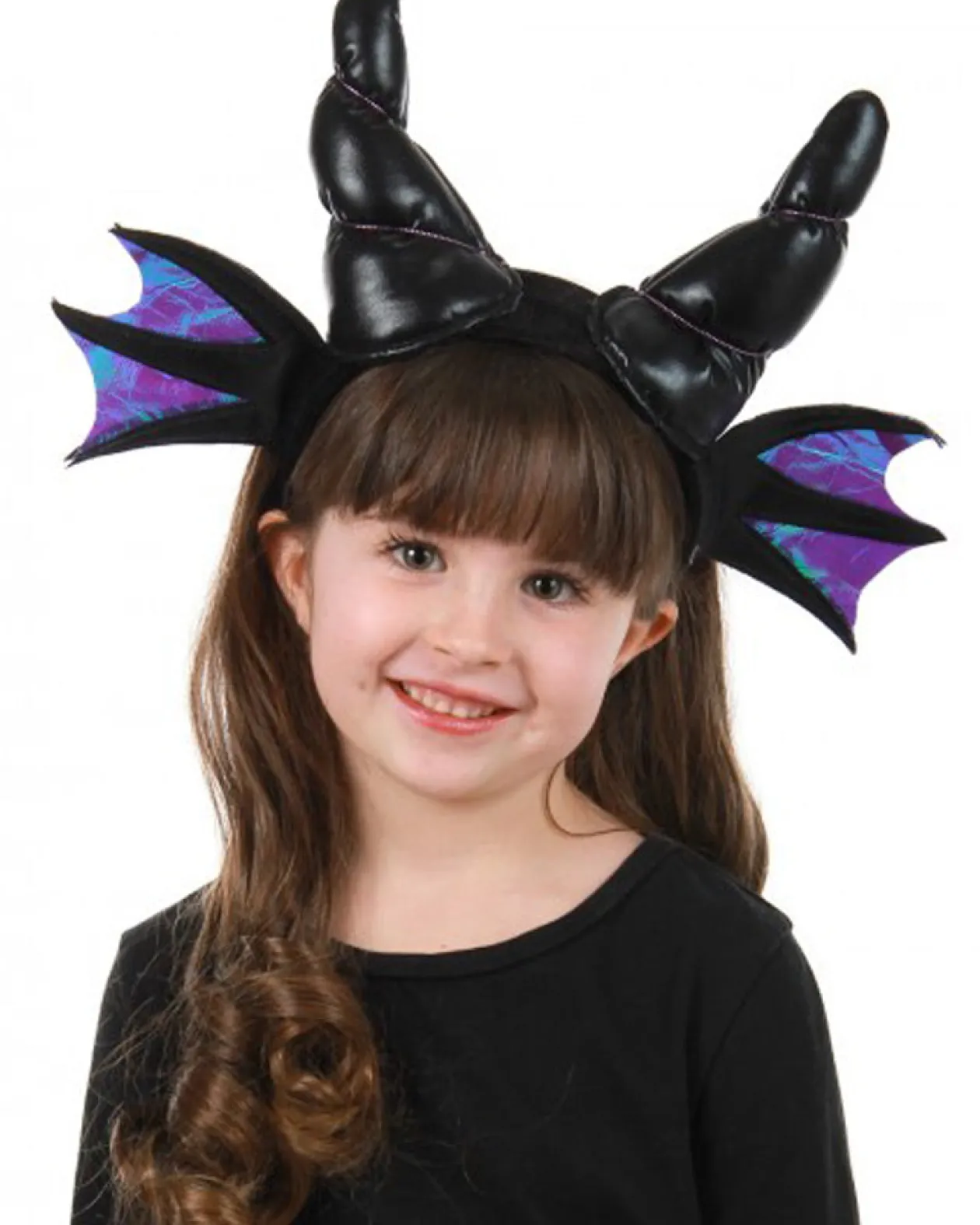 Elope Black Dragon Horns Plush Headband Cheap