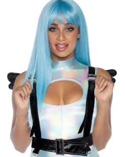 Leg Avenue Black Furry Angel Wing Body Harness Best Sale