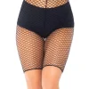 Leg Avenue Black Industrial Net Biker Shorts Fashion