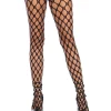 Leg Avenue Black Jumbo Pothole Net Tights Cheap