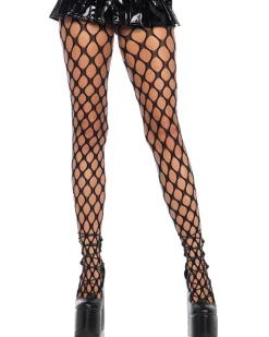 Leg Avenue Black Jumbo Pothole Net Tights Cheap