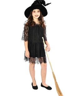 * Black Lace Halloween Girls Dress Fashion