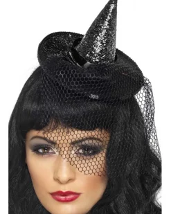 Smiffys Black Mini Witch Hat Hot