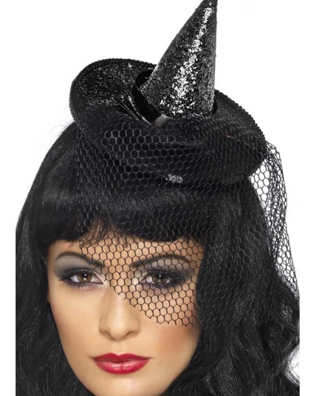 Smiffys Black Mini Witch Hat Hot