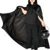 * Black Panne Velvet Deluxe Kids Cape Fashion