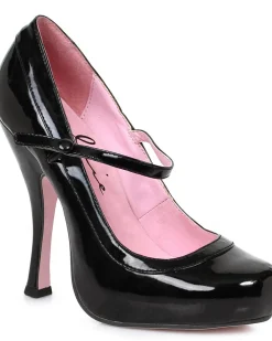 Ellie Shoes Black Patent Babydoll Heels Womens Shoes Discount