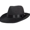 Tomfoolery Black Pinstripe Gangster Hat Discount