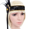 Interalia Black Tassel Feather Headband Clearance