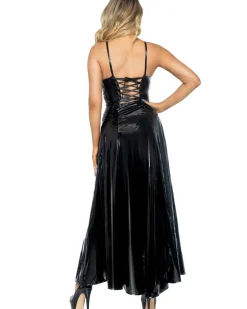 Leg Avenue Black Vinyl Gown Womens Costume Hot