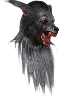 Ghoulish Productions Black Werewolf Mask Store