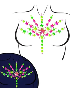 Leg Avenue Bliss Neon Black Light Body Jewels And Glitter Set Sale