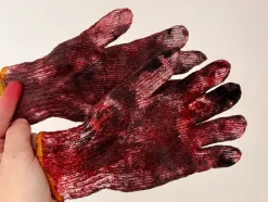 ForensicFX Studios Bloody, Dirty Work Gloves Prop Sale