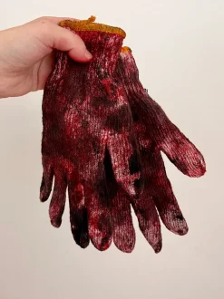 ForensicFX Studios Bloody, Dirty Work Gloves Prop Sale