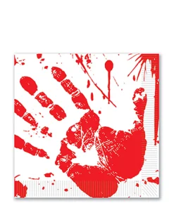 Beistle Bloody Hand Prints Lunch Napkins Pack Of 16 Fashion