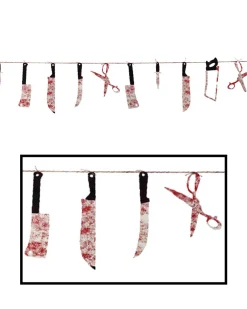 Amscan AU Bloody Weapon Halloween Garland 2.2M Clearance