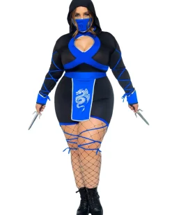 Leg Avenue Blue Dragon Ninja Plus Size Womens Costume Flash Sale