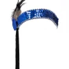 Interalia Blue Flower And Black Tassle Flapper Headband Best