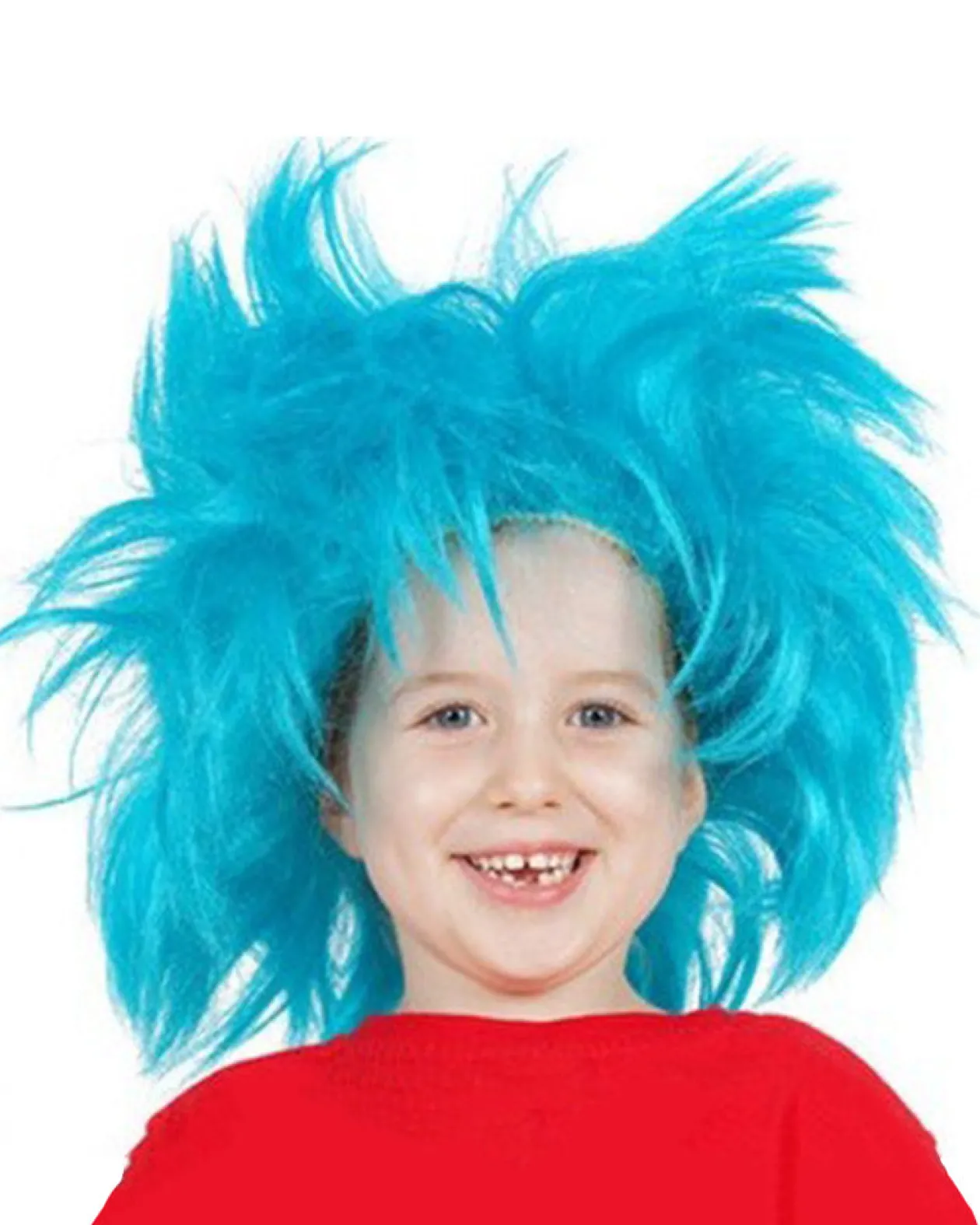 Allaura Wigs and Hair Blue Fuzzy Curly Wig Shop