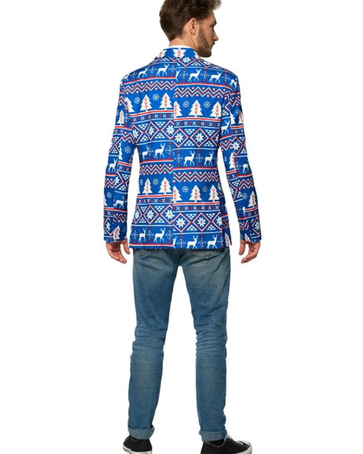 Opposuits Blue Nordic Christmas Mens Suitmeister Jacket Best Sale
