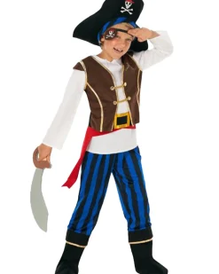 Morph Costumes Blue Stripe Pirate Boys Costume Outlet