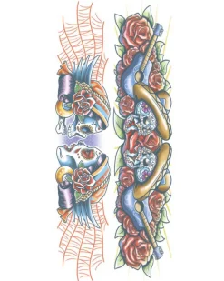 Tinsley Transfers Body Bands Day Of The Dead Temporary Tattoos Best