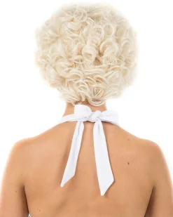 * Bombshell Deluxe Blonde Short Curly Wig Outlet