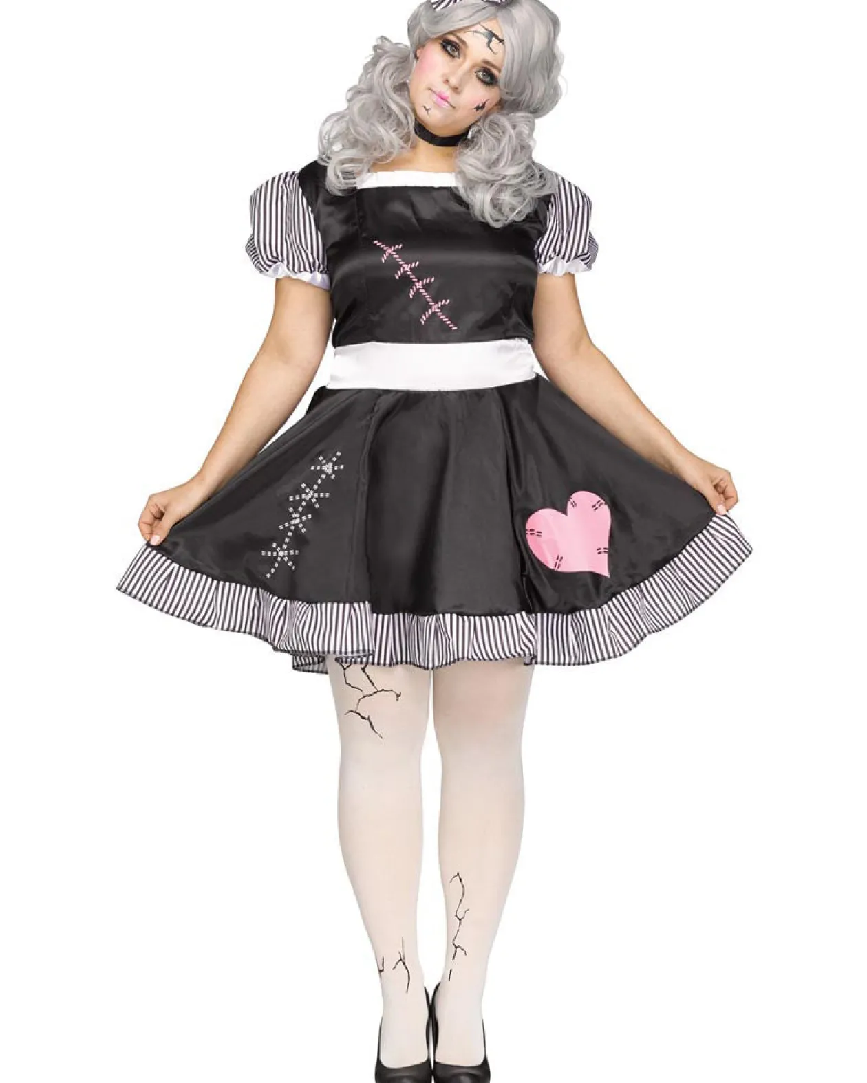 Fun World Broken Doll Plus Size Womens Costume Fashion