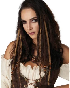 California Costumes Brown Clip In Dreads Cheap