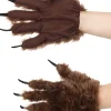 Elope Brown Wolf Paw Adult Gloves Best