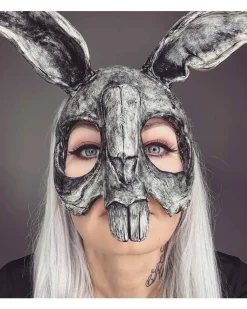 Sarah Mudle Bunny Black White Half Mask Cheap