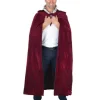 Tomfoolery Burgundy Kings Cape With Snow Leopard Collar Flash Sale