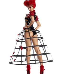 Party King Caged Heart Queen Womens Costume Clearance