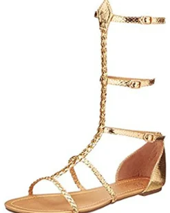 Ellie Shoes Cairo Gold Womens Sandals Discount
