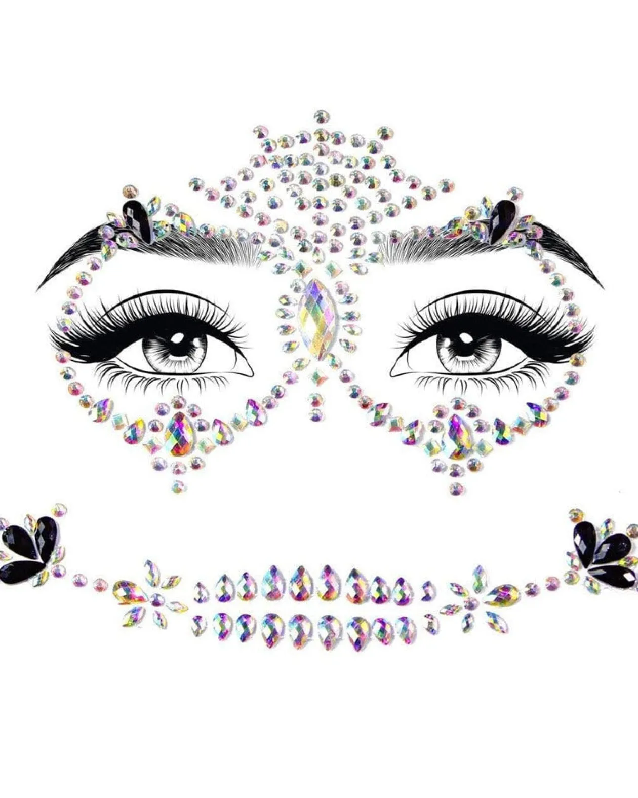 Leg Avenue Calavera Adhesive Face Jewels Cheap
