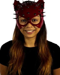 Tomfoolery Cat Gloss Mask With Red Spikes Best Sale