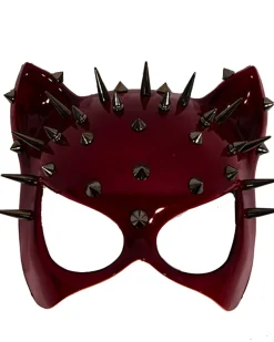 Tomfoolery Cat Gloss Mask With Red Spikes Best Sale